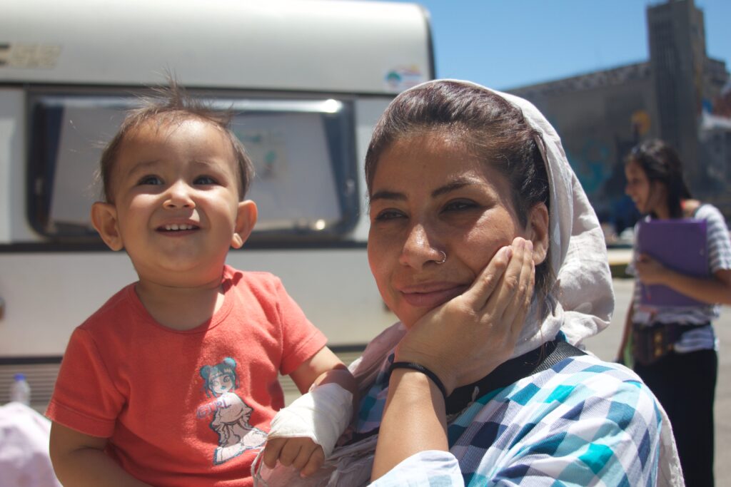 Safe motherhood for all - refugee mother